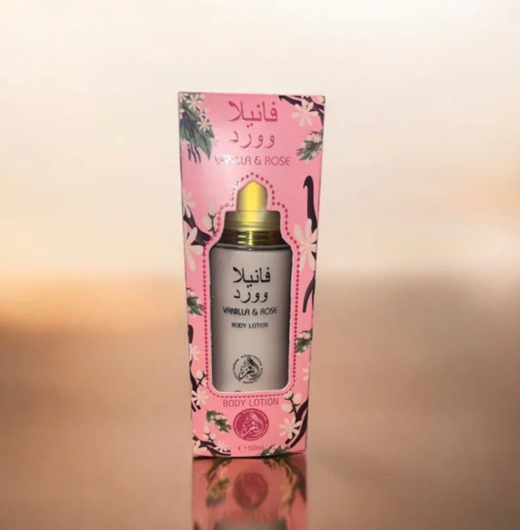 Body lotion vanille et rose